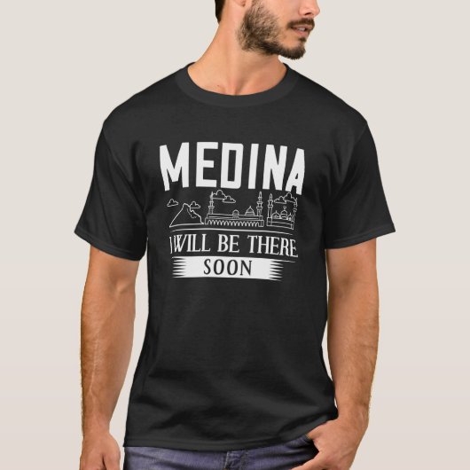 Medina Saudi-Arabië City Skyline Map Travel T-shirt (Voorkant)