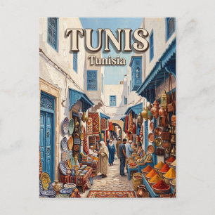 Medina Souks Tunis Tunesië Briefkaart