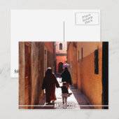 Medina Streets, Marrakesh Marokko Briefkaart (Voorkant / Achterkant)