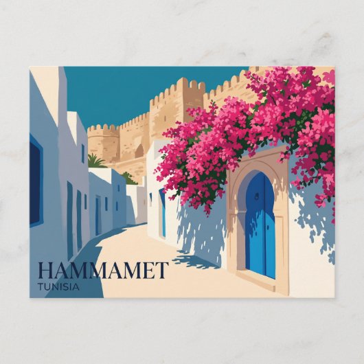 Medina van Hammamet Tunesië Briefkaart (Voorkant)