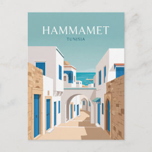 Medina van Hammamet Tunesië Briefkaart