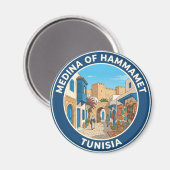 Medina van Hammamet Tunesië Magneet (Voorkant / Achterkant)