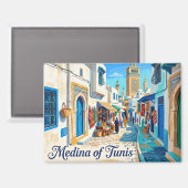 Medina van Tunis Tunesië Magneet (Voorkant / Achterkant)