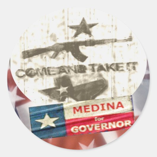 Medina voor gouverneur ronde sticker (Voorkant)