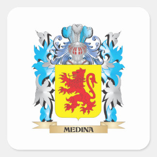Medina Wapenschild - Family Crest Vierkante Sticker