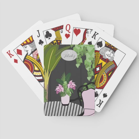 Medinilla Tafel Middelste binnenplaats Monogram Pokerkaarten (Achterkant)