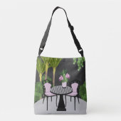 Medinilla Tuin Binnenplaats Crossbody Tas (Achterkant)