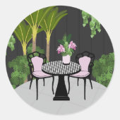 Medinilla Tuin Binnenplaats Ronde Sticker (Voorkant)