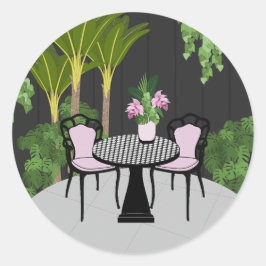 Medinilla Tuin Binnenplaats Ronde Sticker