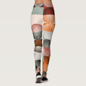 Medio-eeuw geometrisch, abstract kleurrijk patroon leggings (Achterkant)