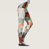 Medio-eeuw geometrisch, abstract kleurrijk patroon leggings (Rechts)
