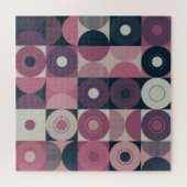 Medio-eeuw geometrisch: abstract kleurrijk patroon legpuzzel (Horizontaal)