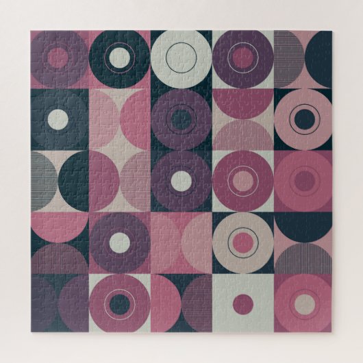 Medio-eeuw geometrisch: abstract kleurrijk patroon legpuzzel (Verticaal)