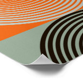 Medio-eeuw geometrisch, abstract kleurrijk patroon poster (Hoek)