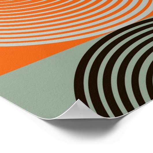 Medio-eeuw geometrisch, abstract kleurrijk patroon poster (Hoek)