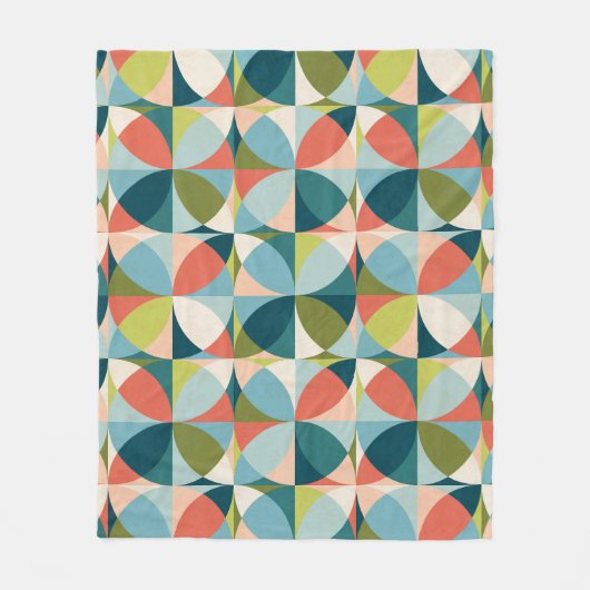 Medio-eeuw geometrisch, Abstract naadloos ontwerp. Fleece Deken (Voorkant)