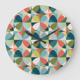 Medio-eeuw geometrisch, Abstract naadloos ontwerp. Grote Klok