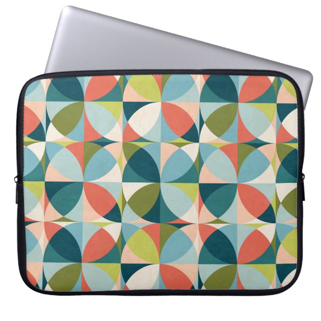 Medio-eeuw geometrisch, Abstract naadloos ontwerp. Laptop Sleeve (Voorkant)