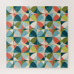 Medio-eeuw geometrisch, Abstract naadloos ontwerp. Legpuzzel