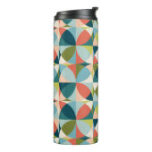 Medio-eeuw geometrisch, Abstract naadloos ontwerp. Thermosbeker (Gedraaid links)