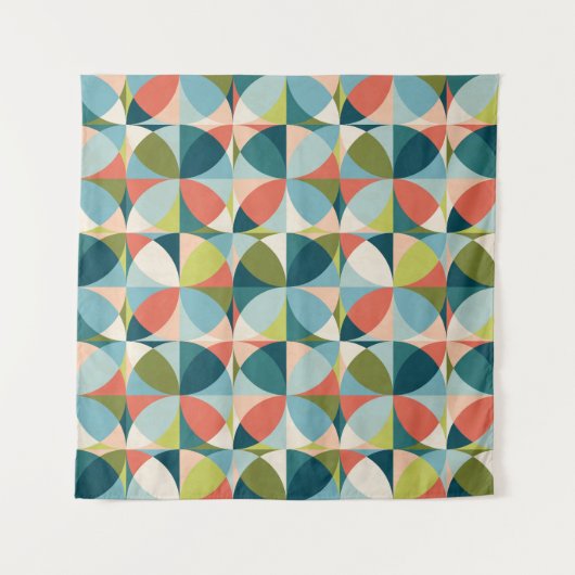 Medio-eeuw geometrisch, Abstract naadloos ontwerp. Wandkleed (Voorkant (horizontaal))