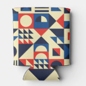 Medio eeuw geometrisch: funky retro patroon. blikjeskoeler (Achterkant)