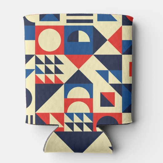 Medio eeuw geometrisch: funky retro patroon. blikjeskoeler (Achterkant)