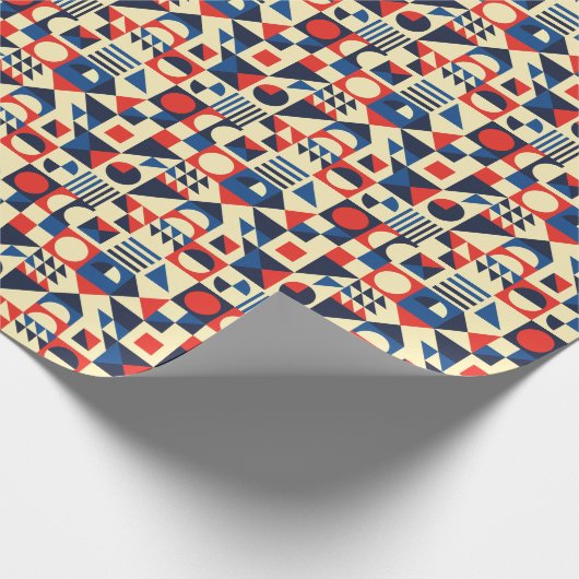 Medio eeuw geometrisch: funky retro patroon. cadeaupapier (Hoek)