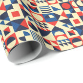 Medio eeuw geometrisch: funky retro patroon. cadeaupapier (Rol Hoek)