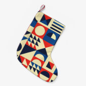 Medio eeuw geometrisch: funky retro patroon. kleine kerstsok (Voorkant (Hangend))