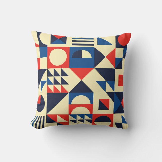 Medio eeuw geometrisch: funky retro patroon. kussen (Voorkant)