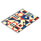 Medio eeuw geometrisch: funky retro patroon. notitieboek (Linkerzijde)
