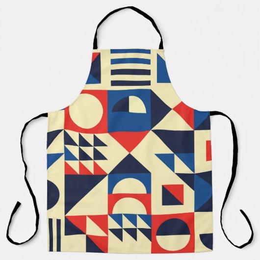Medio eeuw geometrisch: funky retro patroon. schort (Voorkant)