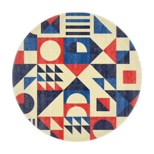 Medio eeuw geometrisch: funky retro patroon. snijplank (Voorkant)