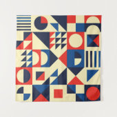 Medio eeuw geometrisch: funky retro patroon. wandkleed (Voorkant (horizontaal))