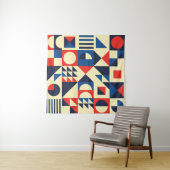 Medio eeuw geometrisch: funky retro patroon. wandkleed (In situ)