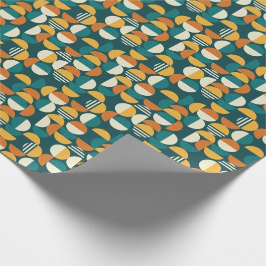 Medio eeuw geometrisch: minimalistisch retro desig cadeaupapier (Hoek)