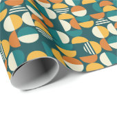 Medio eeuw geometrisch: minimalistisch retro desig cadeaupapier (Rol Hoek)