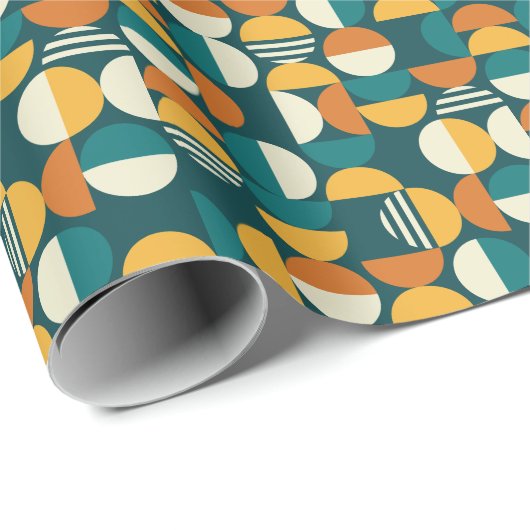 Medio eeuw geometrisch: minimalistisch retro desig cadeaupapier (Rol Hoek)