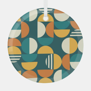 Medio eeuw geometrisch: minimalistisch retro desig glas ornament