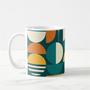 Medio eeuw geometrisch: minimalistisch retro desig koffiemok