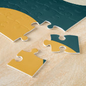 Medio eeuw geometrisch: minimalistisch retro desig legpuzzel (Zijkant)