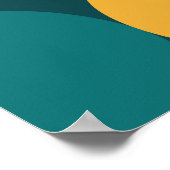 Medio eeuw geometrisch: minimalistisch retro desig poster (Hoek)