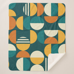 Medio eeuw geometrisch: minimalistisch retro desig sherpa deken