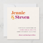 Medio Eeuw Geometrische Floral Paarse Oranje bruil Kaart (Voorkant)