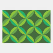 Medio eeuw geometrische Limoen Mint Green Circles Inpakpapier Vel (Voorkant 3)