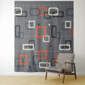 Medio-eeuw geometrische vormen patroon wandkleed (In situ)