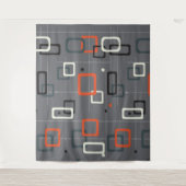 Medio-eeuw geometrische vormen patroon wandkleed (Voorkant)