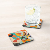 Medio eeuw Modern Art Monogram of naam, geometrisc Bier Onderzetter (Rechterzijde)