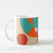 Medio eeuw Modern Art Monogram of naam, geometrisc Koffiemok (Links)